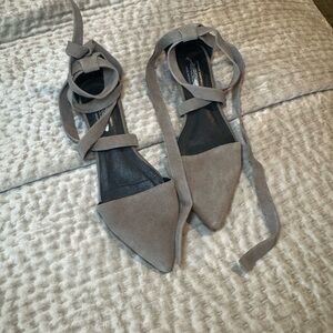Jeffery Campbell Gray Women's Lace-Up Flats